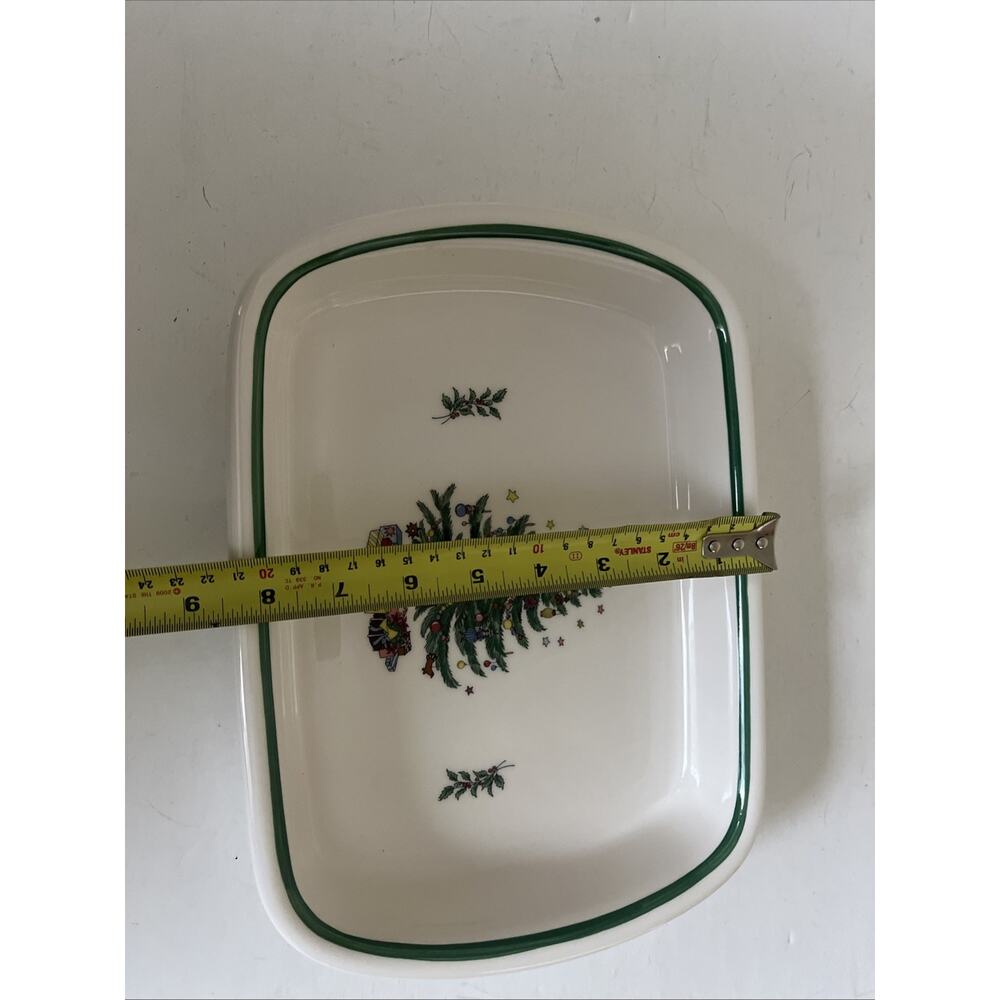 NIKKO 12” Christmas Lasagna Pan Cake Pan Serving Dish Holiday Dinnerware - Picture 3 of 7